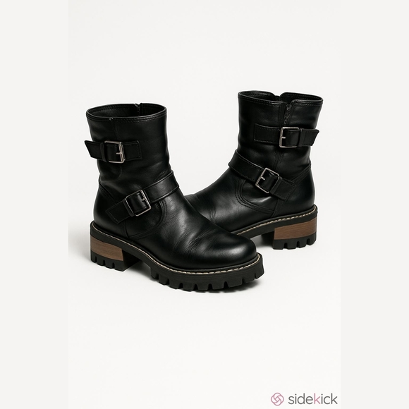 Target Black Moto Boots with Buckle Detail - Picture 1 of 10